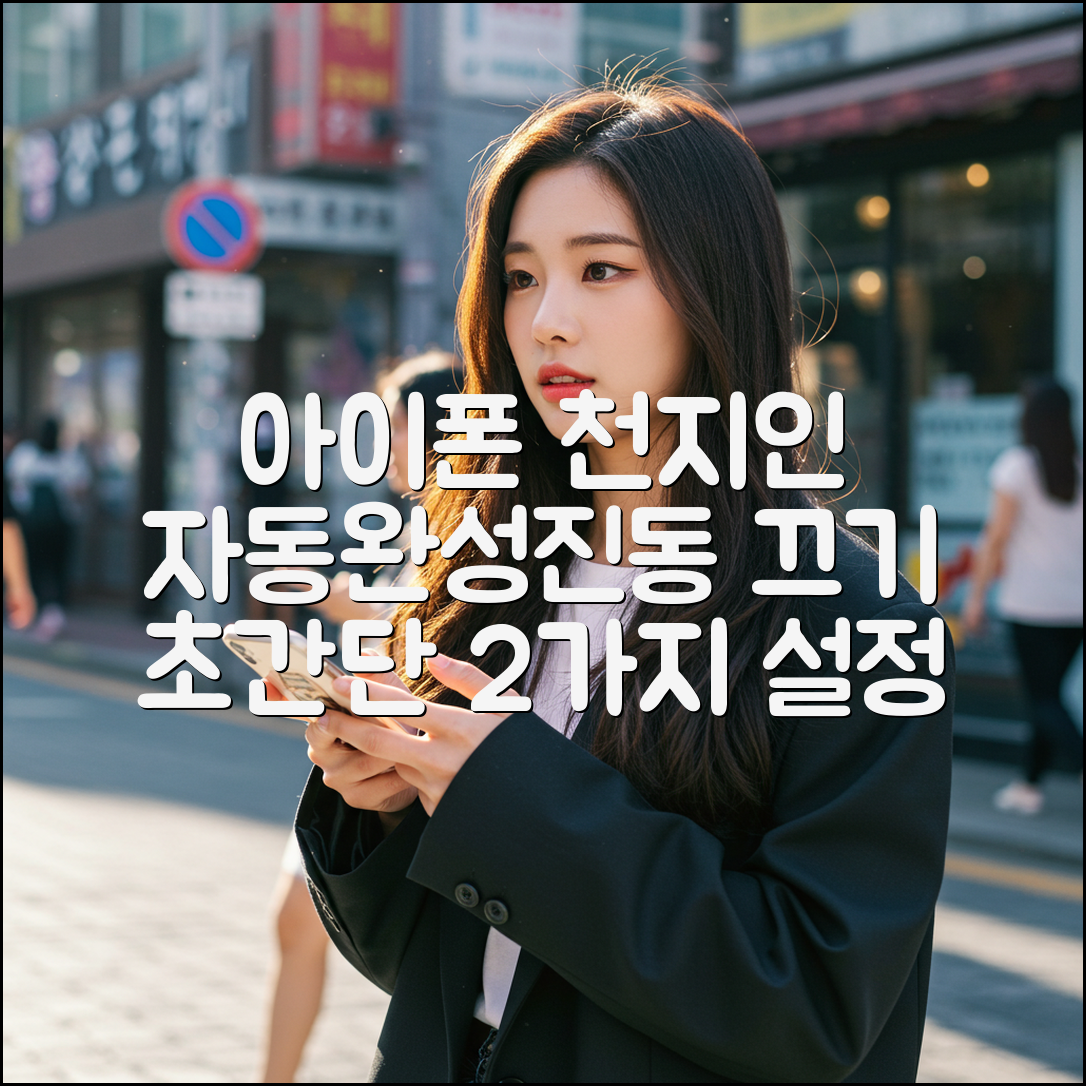 아이폰 천지인 자동완성/진동 끄기 2가지 설정법