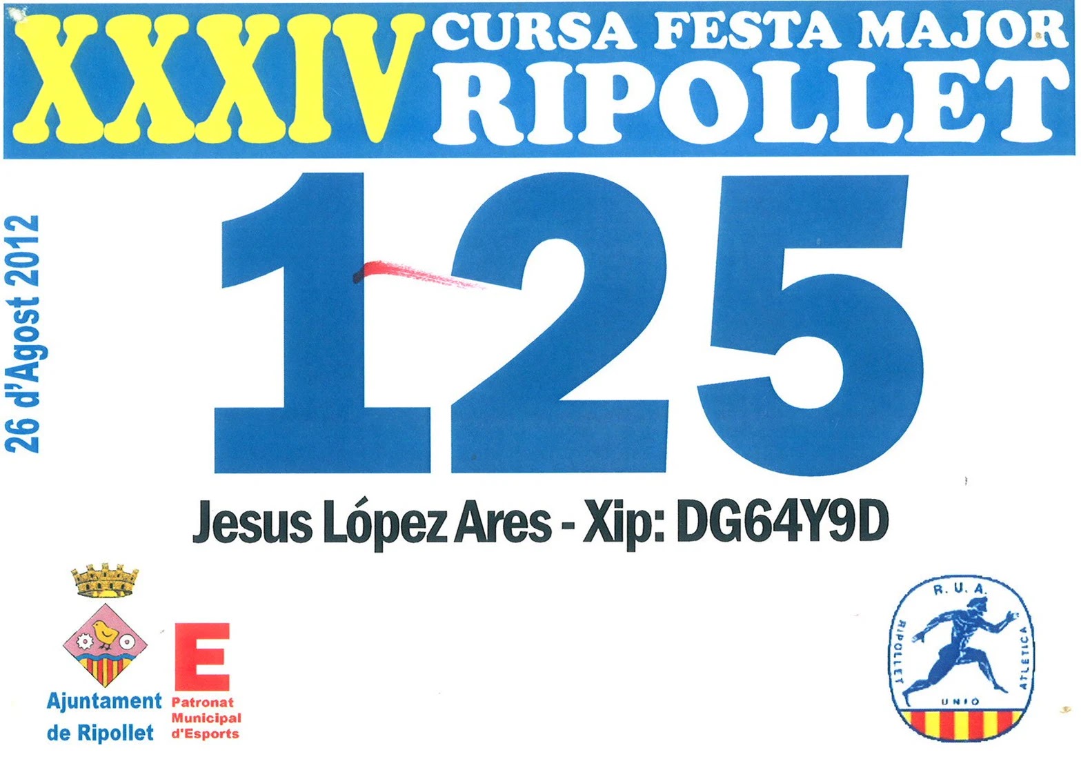 Dorsal de Cursa 10K Ripollet