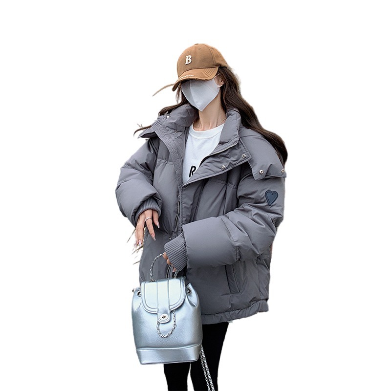 Insulated women's winter jacket with hood, plus size