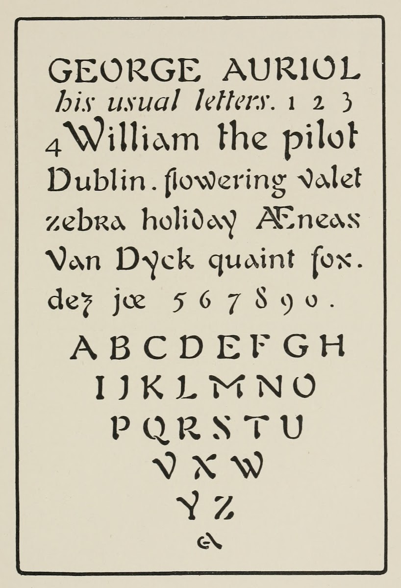 Modern French Capitals Cursive 1902