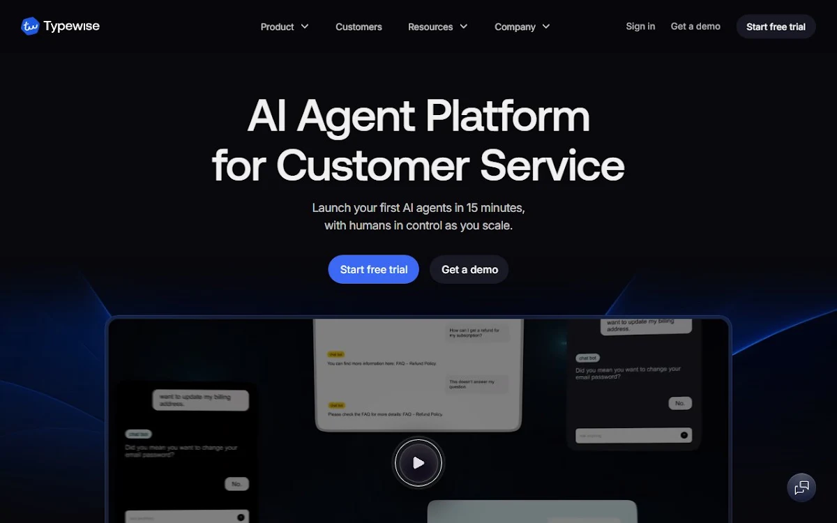 Captura de Typewise