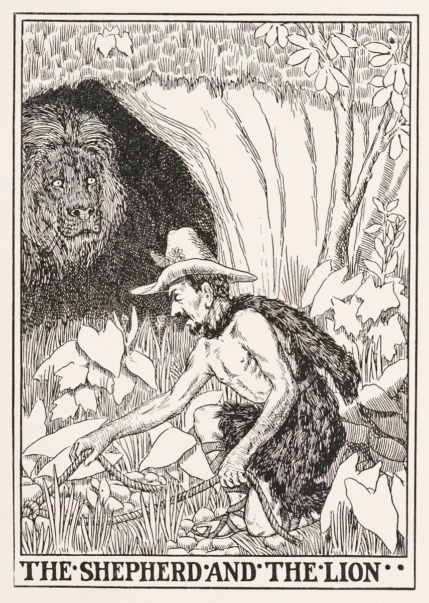 The Shepherd and the Lion 1900