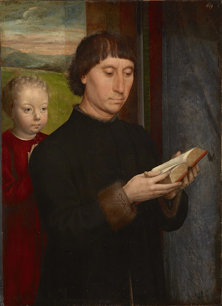 Portrait of a man reading circa 1480