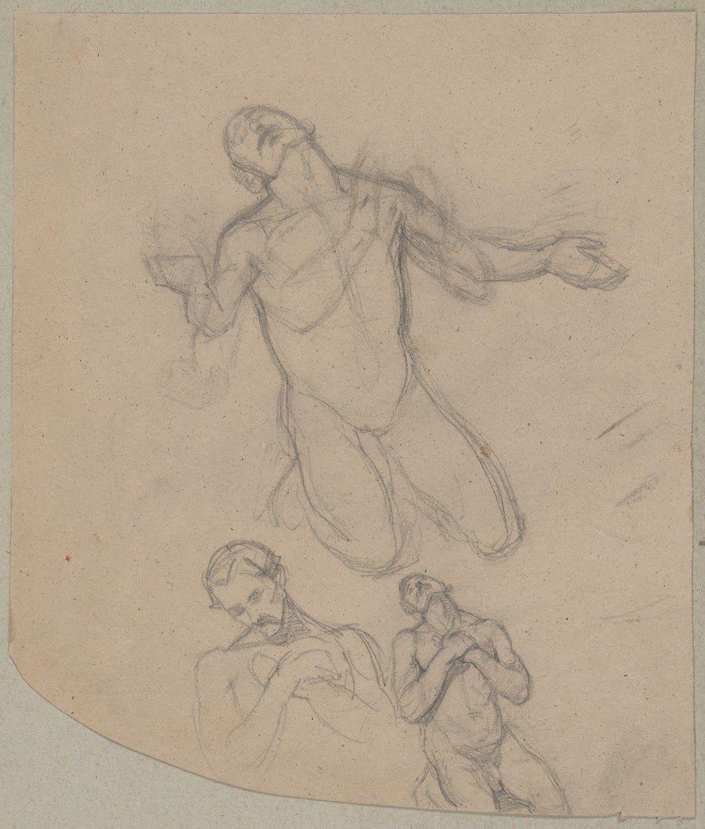 Nude sketch to the figure of St Matthias to the painting Martyrdom of St Matthia