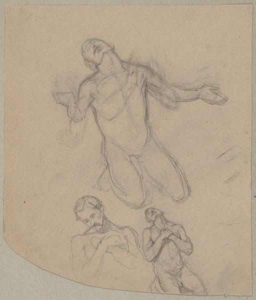Nude sketch to the figure of St Matthias to the painting Martyrdom of St Matthia
