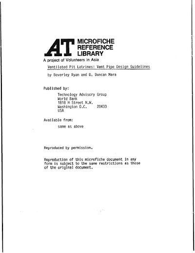 Ventilated Pit Latrines 1999