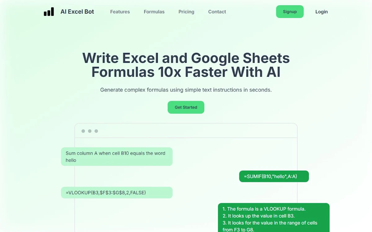 Captura de AI Excel Bot