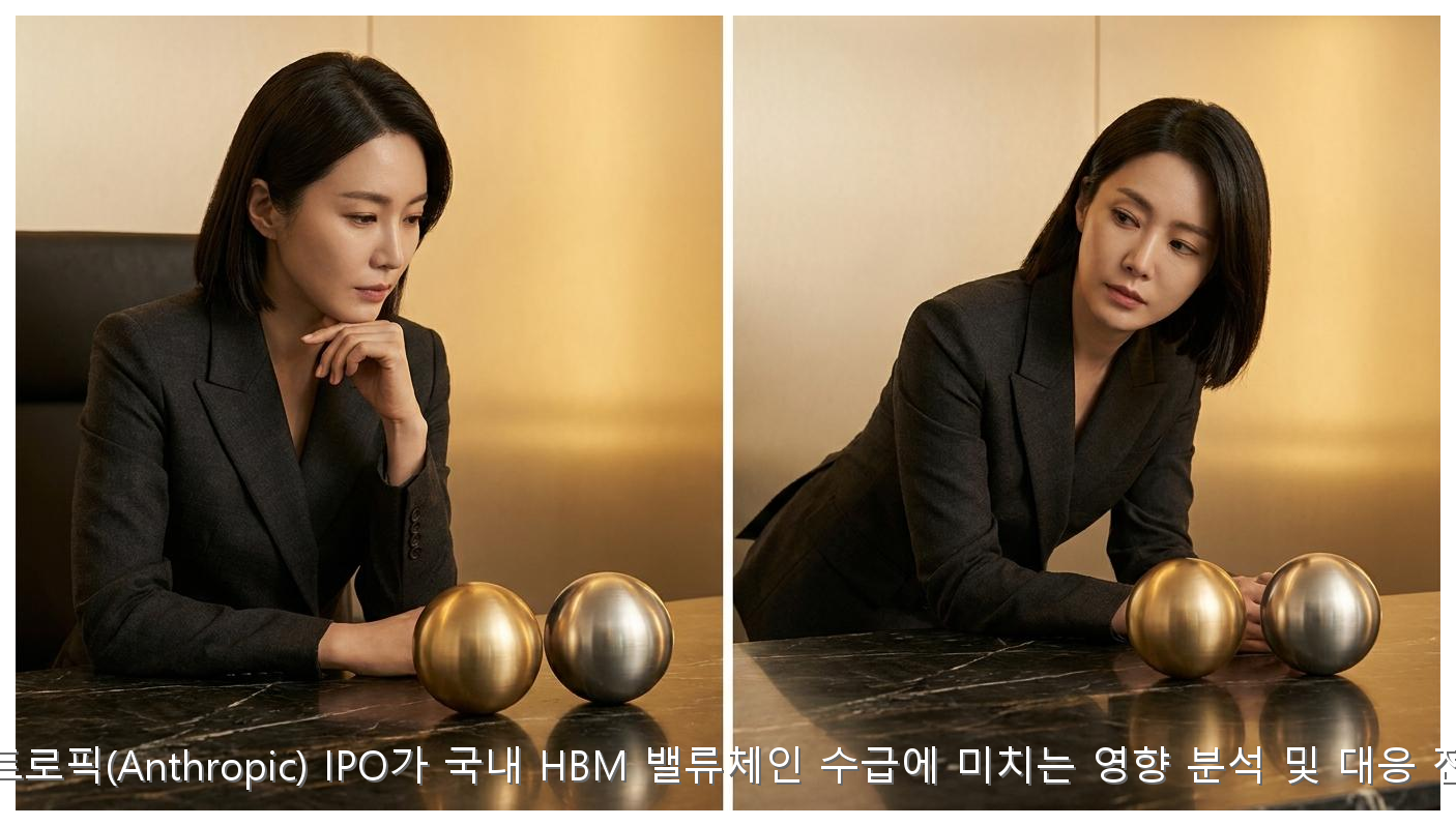 앤트로픽(Anthropic) IPO가 국내 HBM 밸류체인 수급에 미치는 영향 분석 및 대응 전략 핵심 안내 및 분석 인포그래픽 (3)