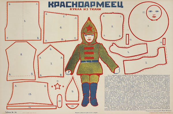Krasnoarmeets Kykla iz tkani Ris Bartram Tablitsa No 34 1925