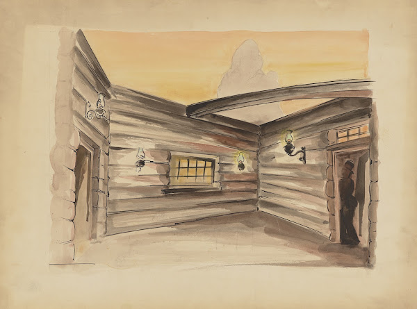 Prologue to Glory Sketch no 2 Cabin Exterior 1934 1943