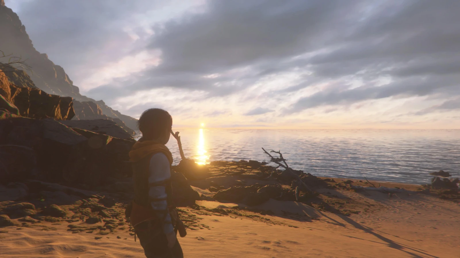 Amicia At The Beach - Cinematic Game Art 4K Wallpaper (3840x2160)