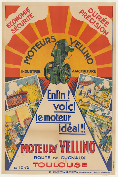 Economie sécurité Durée précision Moteurs Vellino industrie agriculture 1930