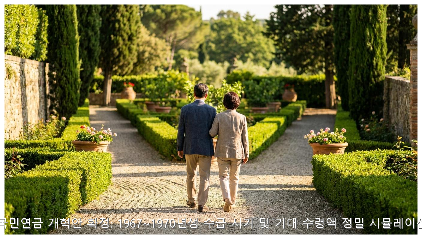 2026년 국민연금 개혁안 확정: 1967~1970년생 수급 시기 및 기대 수령액 정밀 시뮬레이션 가이드 핵심 안내 및 분석 인포그래픽 (5)
