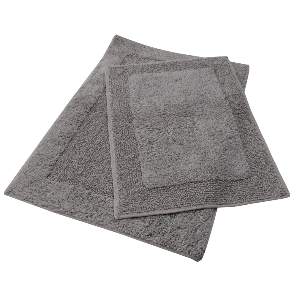Tapete de baño de algodón Moda™ afelpado Brighton color gris