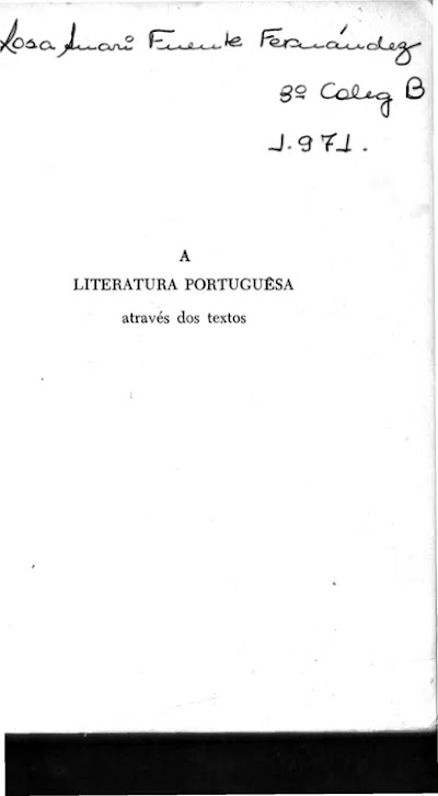 MOISÉS, Massaud. A literatura portuguêsa através dos textos