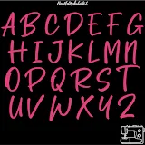 Stitch photo 2 of the Handwriting Script Satin Stitch Embroidery Font embroidery design