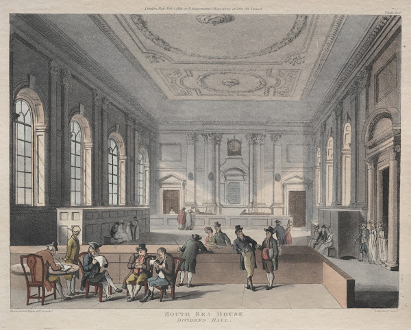 South Sea House Dividend Hall 1810