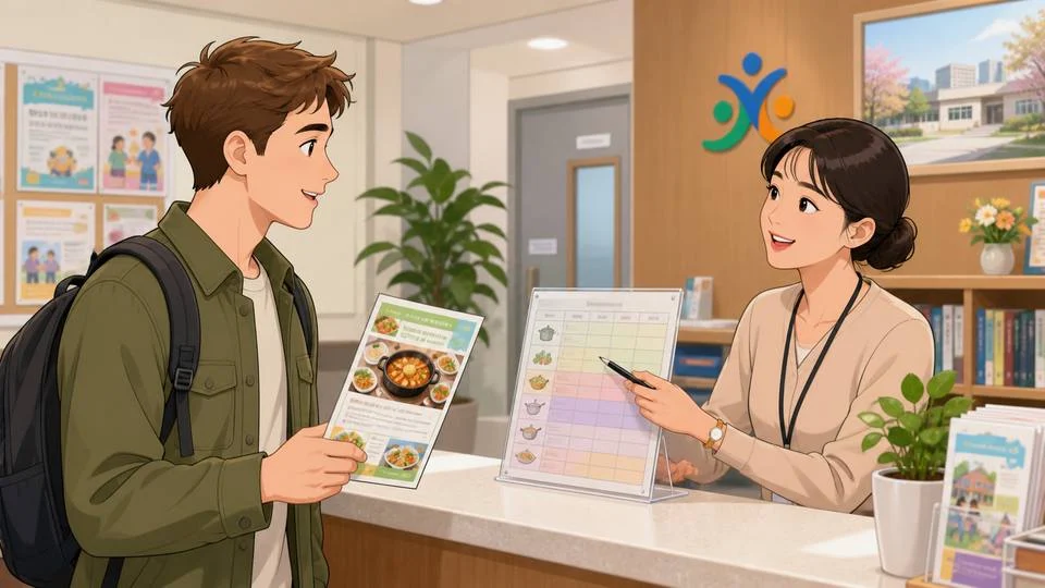 Beginner Korean conversation: joining a class