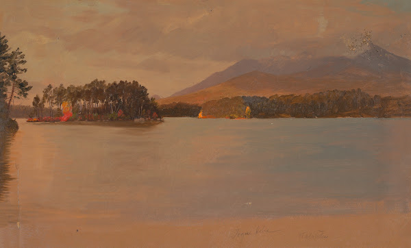 Mt Katahdin from Togue Pond 1878