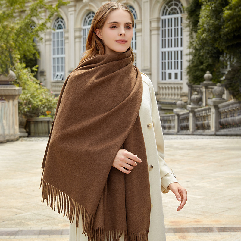 Solid colored wool scarf, can be worn as a scarf or shawl