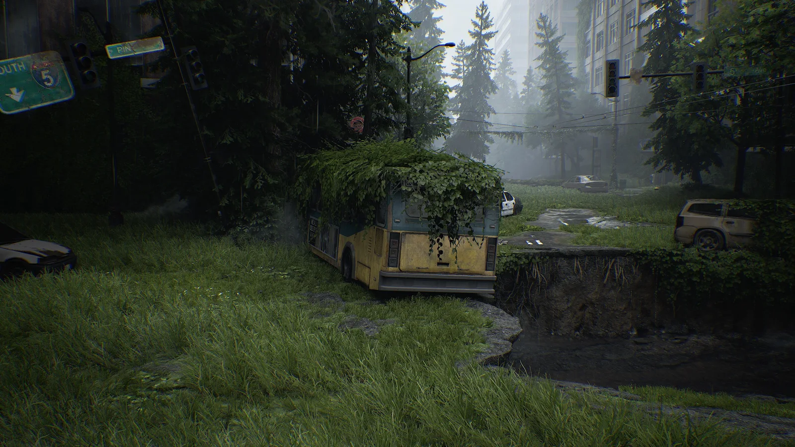 The Last Of Us Overgrown City - Realistic Game Render 4K Wallpaper (3840x2160)