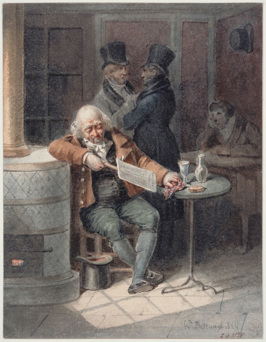 La lecture de la Gazette 1824