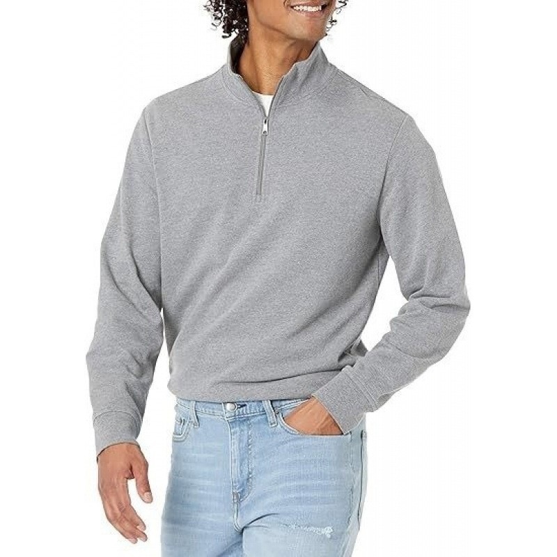 Herren-Sweatshirt mit Stehkragen und Viertelreißverschluss