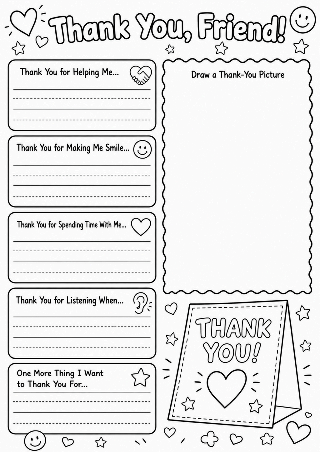 Thank You, Friend! Worksheet