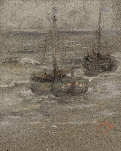 Fishing Boats At Anchor 1884