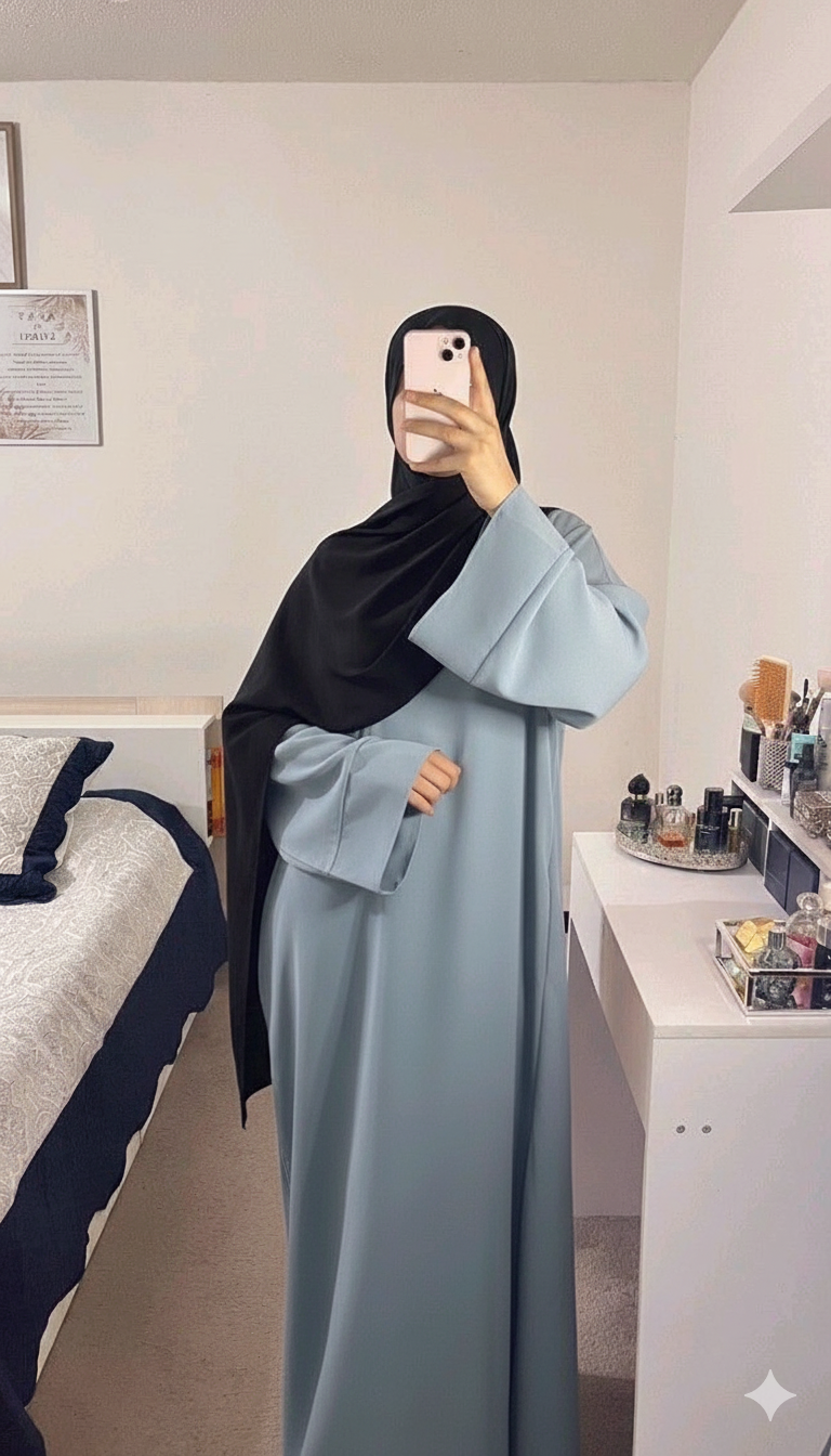 Cloud Blue Haya Abaya