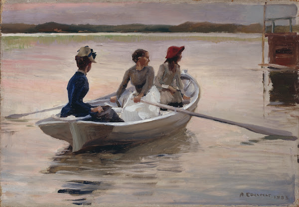 Girls in a Rowing Boat Summer in the Archipelago 1883