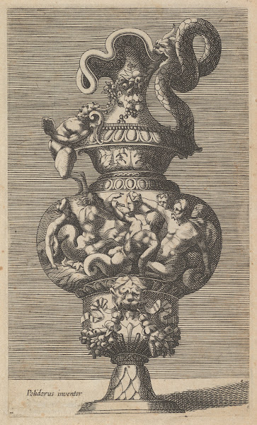 Vase with a Group of Mermaids Mermen and Sea Centaurs 17th century
