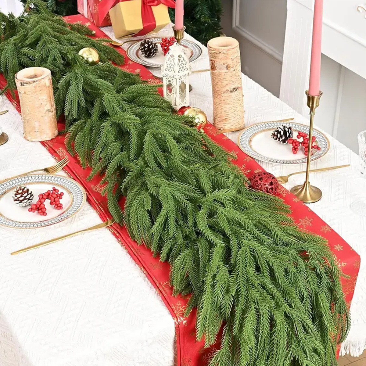 Artificial Norfolk Pine Wreath made of PE