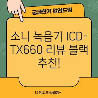 usb녹음기 추천, 소니 음성녹음기, 초보자용 녹음기, 전문가 추천 녹음기, ICD-TX660 리뷰