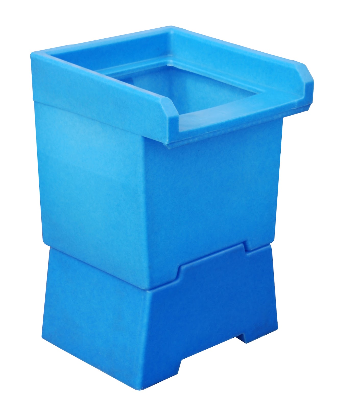 Voorzetbak VB 1, van rubuust polyethyleen, uitvoering in blauw