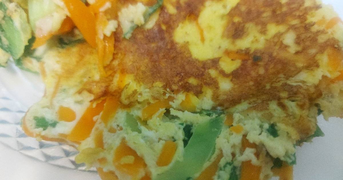 Trứng rán rau củ eat clean