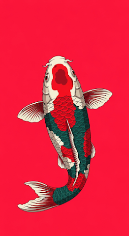 Vibrant Red Koi Fish