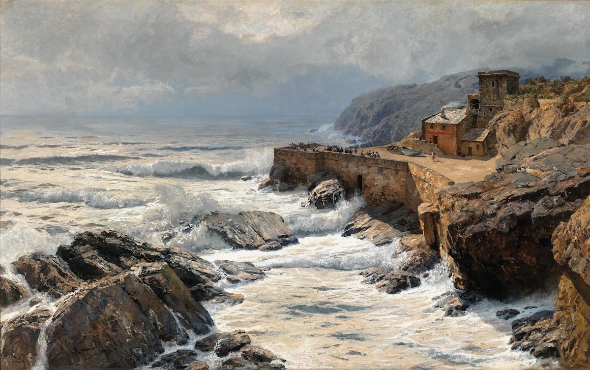Riviera Breaking Waves in Boccadasse 1889