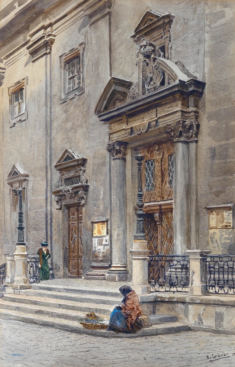 In front of the Jesuit church in Vienna