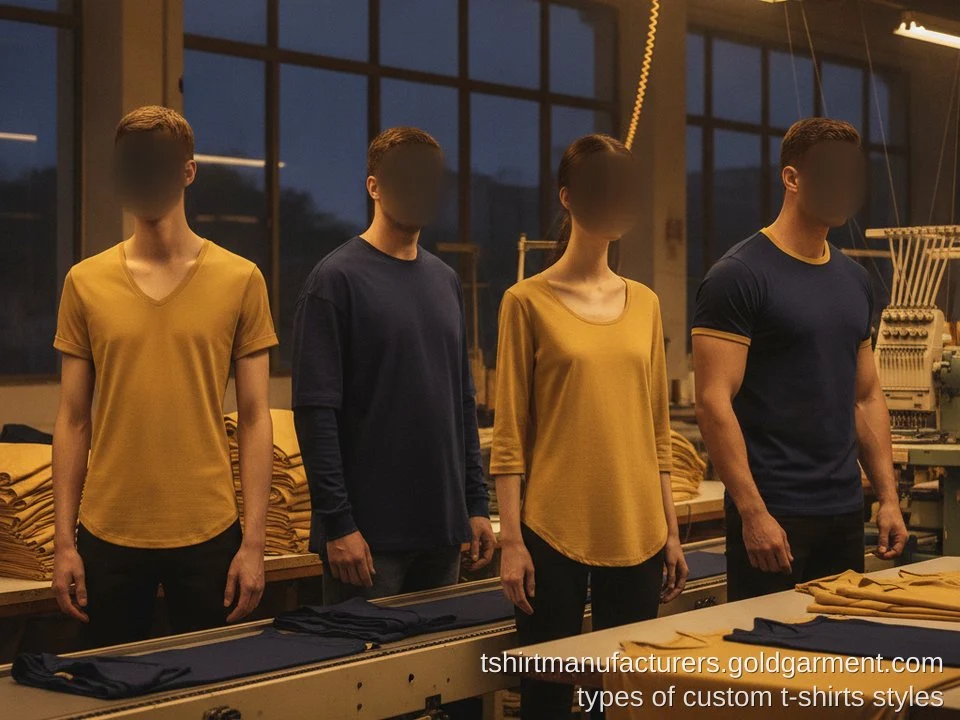 T-Shirt Styles Guide: Crew Neck, V-Neck, Polo, Henley & Performance Explained - Gold Garment Vietnam