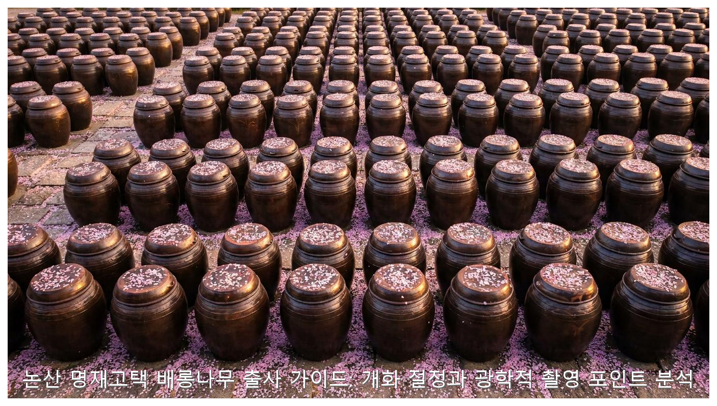 논산 명재고택 배롱나무 출사 가이드: 개화 절정과 광학적 촬영 포인트 분석 핵심 안내 및 분석 인포그래픽 (4)