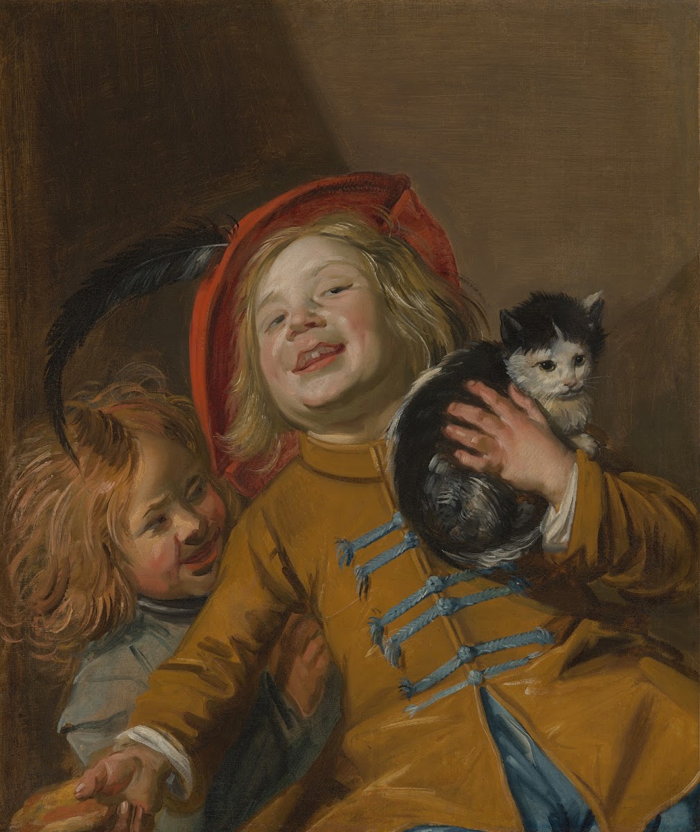 Twee kinderen met een kat 1630