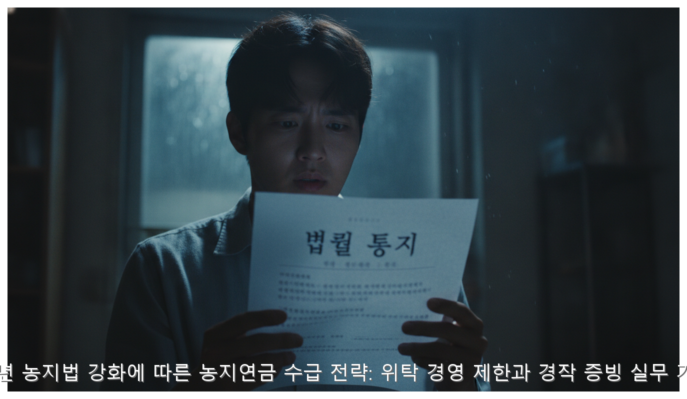 2026년 농지법 강화에 따른 농지연금 수급 전략: 위탁 경영 제한과 경작 증빙 실무 가이드 핵심 안내 및 분석 인포그래픽 (8)