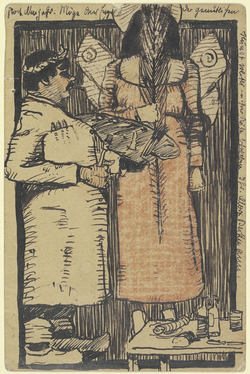 Neujahrskarte für den Maler Ugi Battenberg 1902