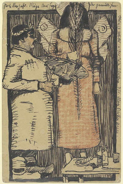 Neujahrskarte für den Maler Ugi Battenberg 1902