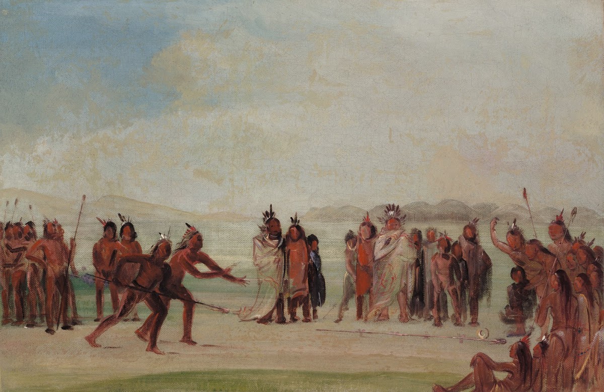 Tchung Kee a Mandan Game Played With a Ring And Pole 1832 1833