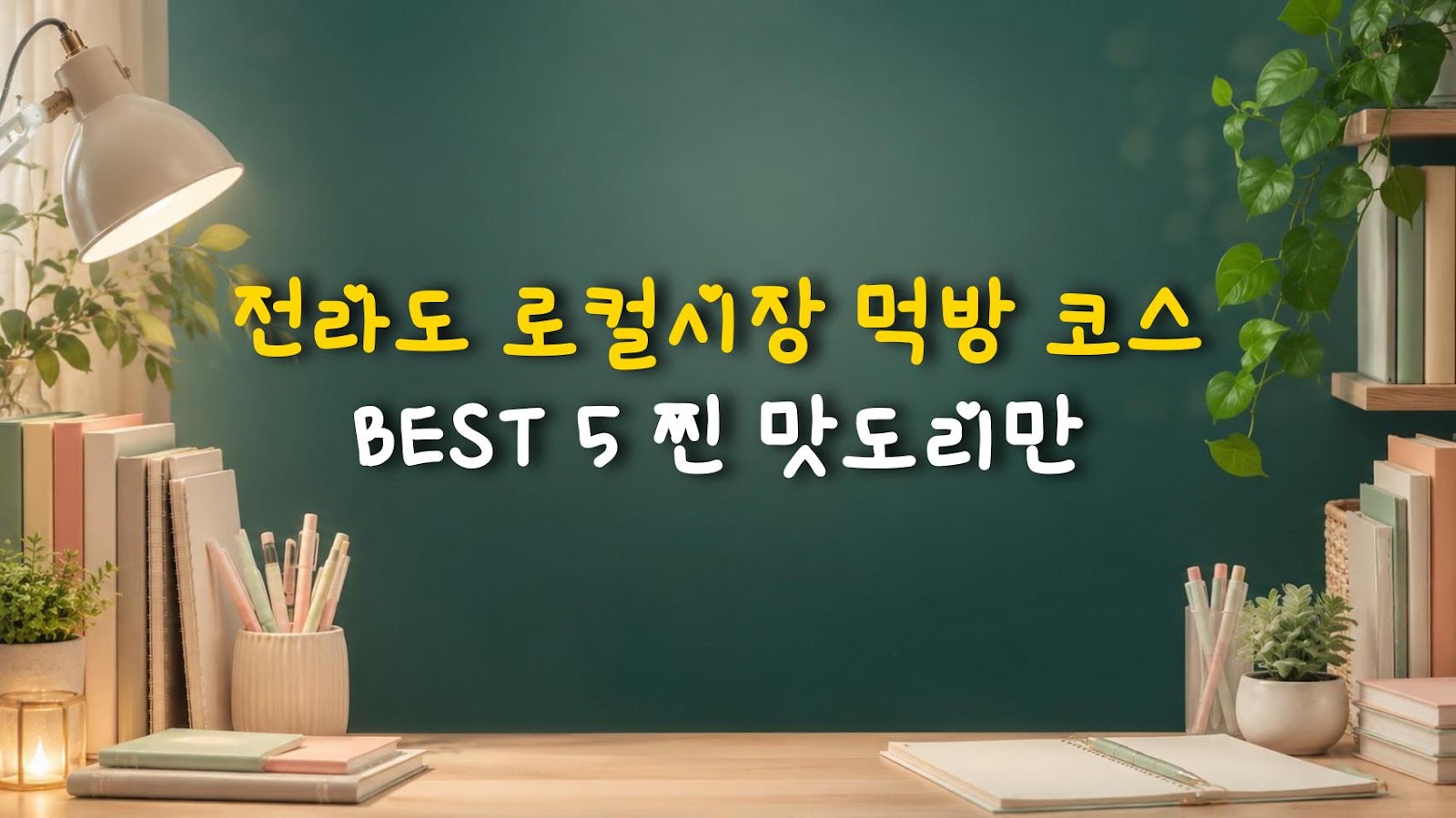전라도 로컬시장 먹방 코스 BEST 5 찐 맛도리만