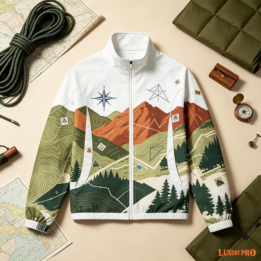 AOP WEA Stand Collar Raglan Sleeve Jacket