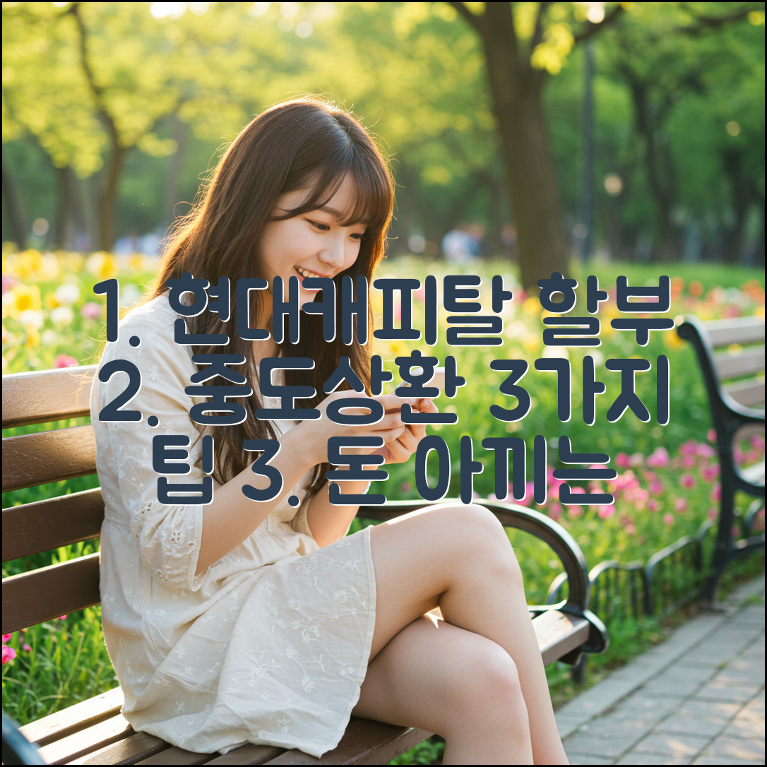 현대캐피탈 할부, 중도상환 3가지 팁!