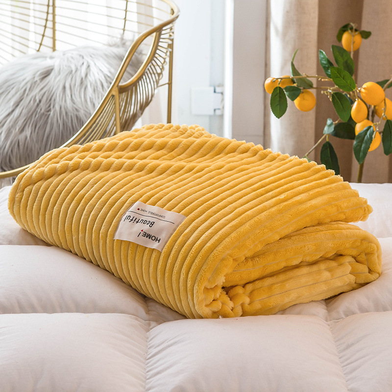 Solid Coral Fleece Blanket